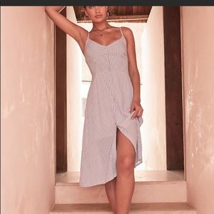 NWT Abercrombie striped midi button down dress